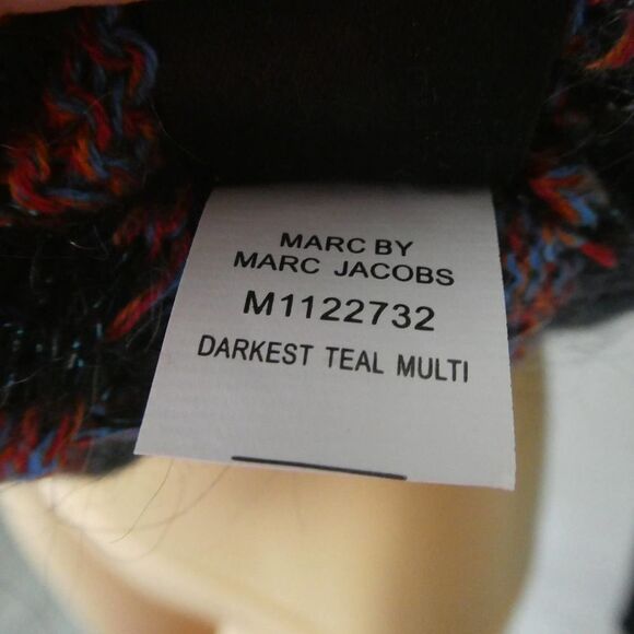 Marc by Marc Jacobs Twinkle Stripe Sweater Zig Zag Fuzzy Metallic Pullover Small - Picture 9 of 10